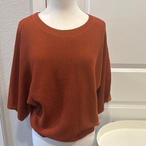 EUC Ellen Tracy Rust Knit Sweater
